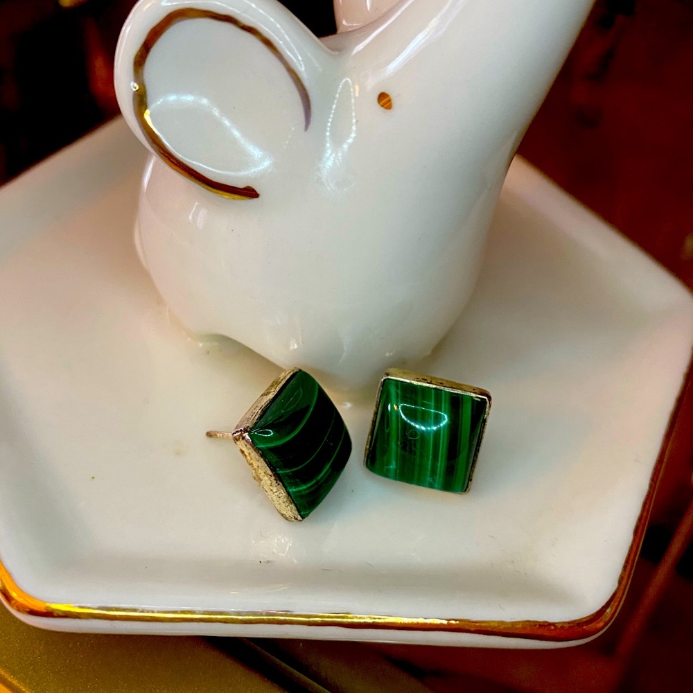 Malachite earrings
